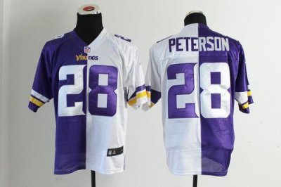 Jerseys Factory Cheap Nike Vikings #28 Adrian Peterson Purple/Wh