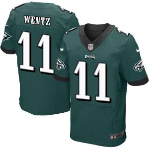 Jerseys Factory Cheap Nike Eagles #11 Carson Wentz Midnight Gree