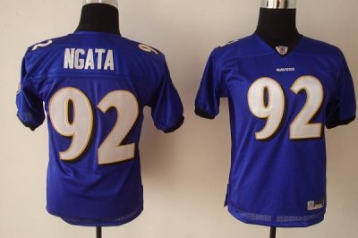 Jerseys Factory Cheap Ravens #92 Haloti Ngata Purple Embroidered