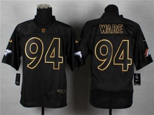 Jerseys Factory Cheap Nike Broncos #94 DeMarcus Ware Black Gold