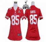 Jerseys Factory Cheap Nike 49ers #85 Vernon Davis Red Team Color