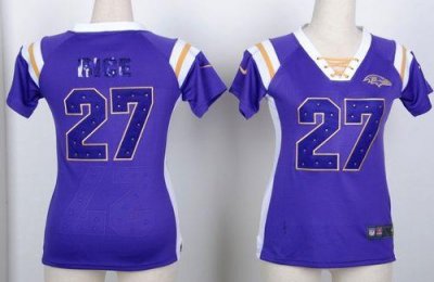 Jerseys Factory Cheap Nike Ravens #27 Ray Rice Purple Women's Em