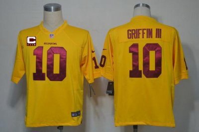 Jerseys Factory Cheap Nike Redskins #10 Robert Griffin III Yello