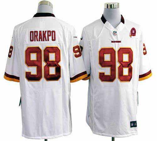 Jerseys Factory Cheap Nike Redskins #98 Brian Orakpo White With
