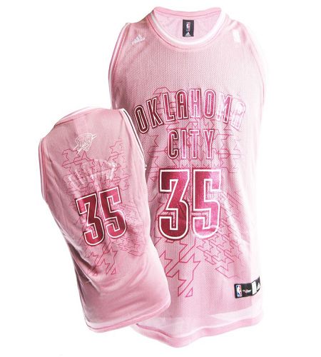 Jerseys Factory Cheap Thunder #35 Kevin Durant Pink Women Fashio