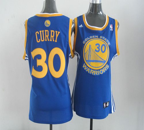 Jerseys Factory Cheap Warriors #30 Stephen Curry Blue Women's Ro