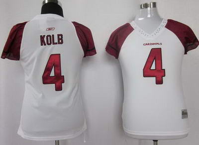 Jerseys Factory Cheap Cardinals #4 Kevin Kolb White Women's Fiel
