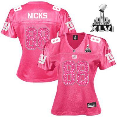 Jerseys Factory Cheap Giants #88 Hakeem Nicks Red Women's Sweeth