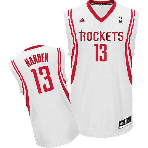 Jerseys Factory Cheap Revolution 30 Rockets #13 James Harden Whi