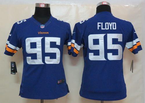 Jerseys Factory Cheap Nike Vikings #95 Sharrif Floyd Purple Team