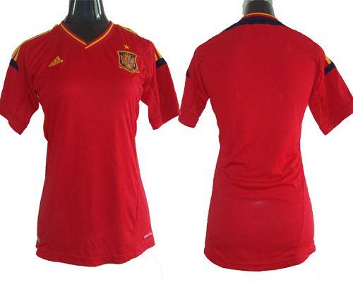 Jerseys Factory Cheap Spain Blank Red Home Women Soccer Country