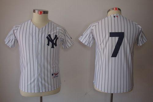Jerseys Factory Cheap Yankees #7 Mickey Mantle Embroidered White