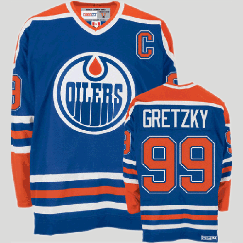 Jerseys Factory Cheap Oilers #99 Wayne Gretzky Embroidered Light