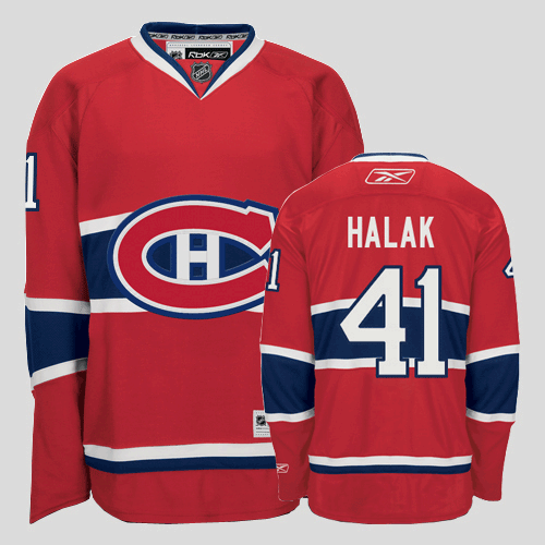 Jerseys Factory Cheap Canadiens #41 Jaroslav Halak Embroidered R