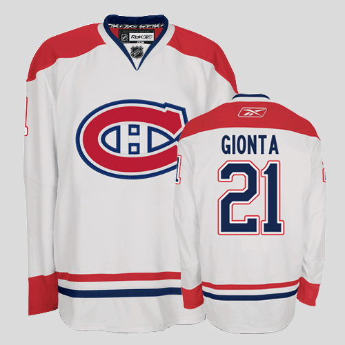 Jerseys Factory Cheap Canadiens #21 Brian Gionta Embroidered Wh