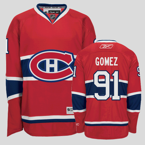 Jerseys Factory Cheap Canadiens #91 Scott Gomez Embroidered Red