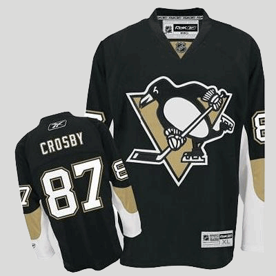 Jerseys Factory Cheap Penguins #87 Sidney Crosby Embroidered Bla