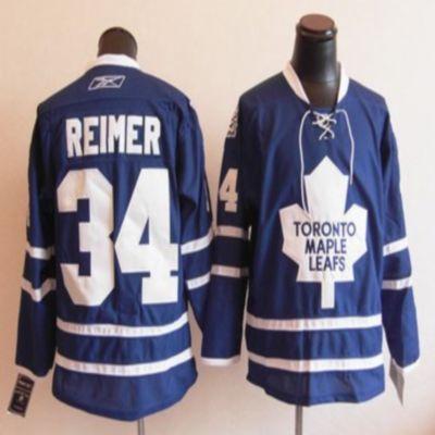 Jerseys Factory Cheap Maple Leafs #34 James Reimer Blue Embroide