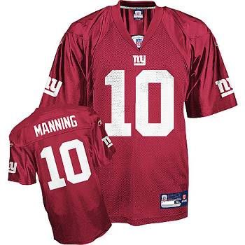 Jerseys Factory Cheap Giants #10 Eli Manning Red Embroidered You