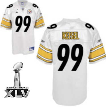 Jerseys Factory Cheap Steelers #99 Brett Keisel White Super Bowl