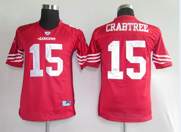 Jerseys Factory Cheap 49ers #15 Michael Crabtree Red Embroidered