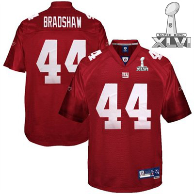 Jerseys Factory Cheap Giants #44 Ahmad Bradshaw Red Super Bowl X