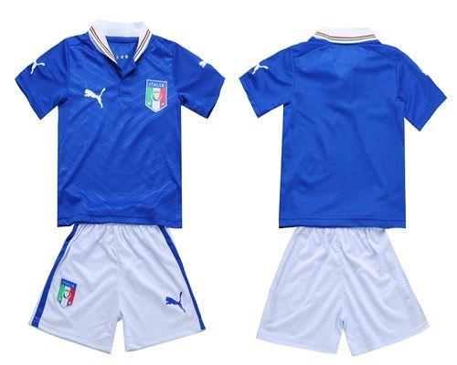Jerseys Factory Cheap Italy Blank 2012/2013 Blue Home Kid Soccer