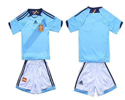 Jerseys Factory Cheap Spain Blank 2012/2013 Blue Away Kid Soccer