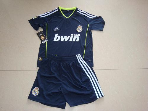 Jerseys Factory Cheap Real Madrid Blank Dark Blue Away Kid Socce