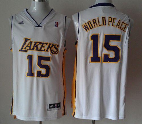 Jerseys Factory Cheap Revolution 30 Lakers #15 Metta World Peace