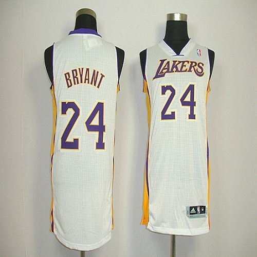 Jerseys Factory Cheap Revolution 30 Lakers #24 Kobe Bryant White