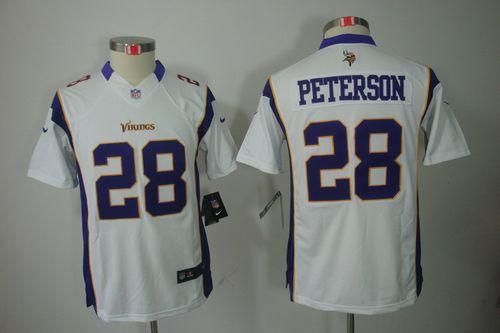 Jerseys Factory Cheap Nike Vikings #28 Adrian Peterson White You