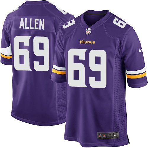 Jerseys Factory Cheap Nike Vikings #69 Jared Allen Purple Team C