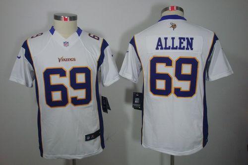 Jerseys Factory Cheap Nike Vikings #69 Jared Allen White Youth E