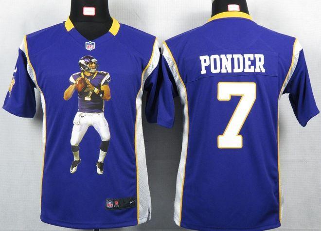 Jerseys Factory Cheap Nike Vikings #7 Christian Ponder Purple Te - Click Image to Close