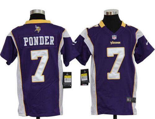 Jerseys Factory Cheap Nike Vikings #7 Christian Ponder Purple Te