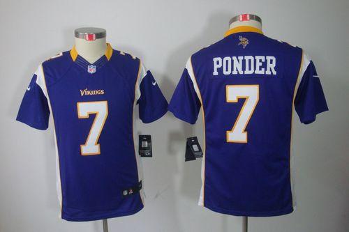 Jerseys Factory Cheap Nike Vikings #7 Christian Ponder Purple Te