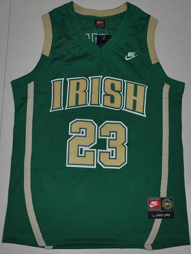 Jerseys Factory Cheap Heat #23 LeBron James Green Irish High Sch