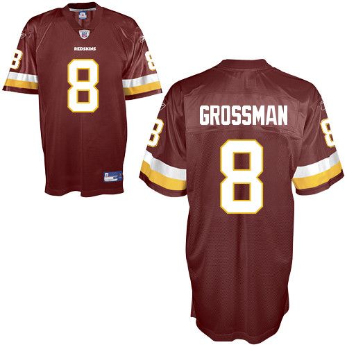 Jerseys Factory Cheap Redskins #8 Rex Grossman Red Stitched NFL
