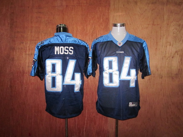 Jerseys Factory Cheap Titans #84 Randy Moss Stitched Dark Blue N - Click Image to Close