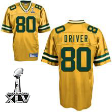 Jerseys Factory Cheap Packers #80 Donald Driver Yellow Super Bow