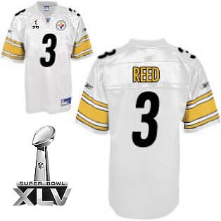 Jerseys Factory Cheap Steelers #3 Jeff Reed White Super Bowl XLV