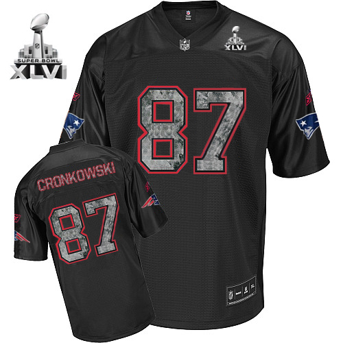 Jerseys Factory Cheap Sideline Black United Patriots #87 Rob Gro