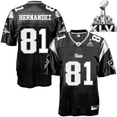 Jerseys Factory Cheap Patriots #81 Aaron Hernandez Black Shadow