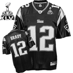 Jerseys Factory Cheap Patriots #12 Tom Brady Black Shadow Super