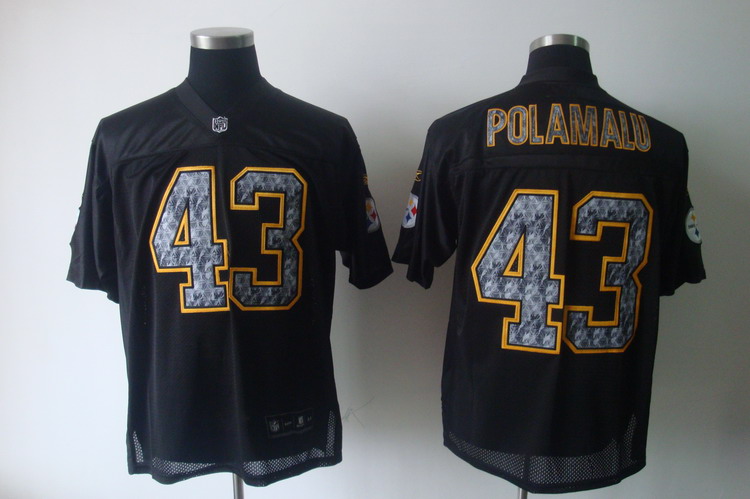 Jerseys Factory Cheap Sideline Black United Steelers #43 Troy Po - Click Image to Close