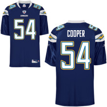 Jerseys Factory Cheap Chargers #54 Stephen Cooper Dark Blue Stit