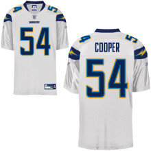 Jerseys Factory Cheap Chargers #54 Stephen Cooper White Stitched