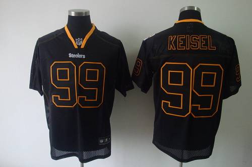 Jerseys Factory Cheap Steelers #99 Brett Keisel Lights Out Black