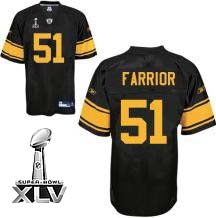 Jerseys Factory Cheap Steelers #51 James Farrior Black With Yell